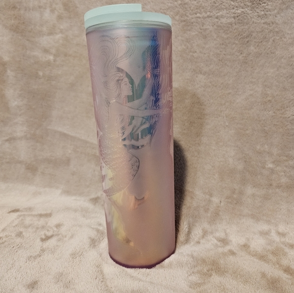 NWOT Starbucks 16oz Iridescent Soft Touch Mermaid Turn Lid Cup Tumbler - Picture 4 of 10